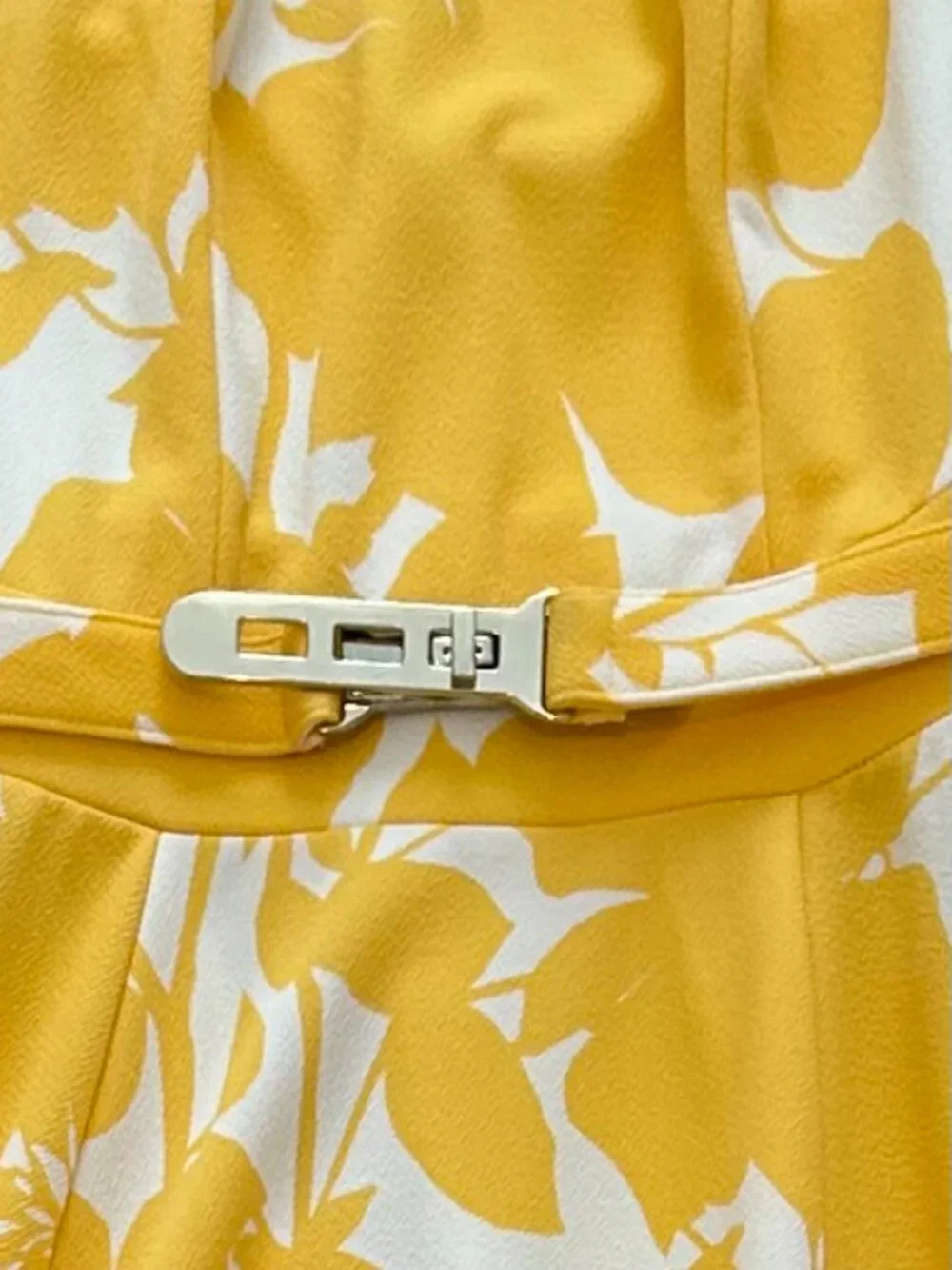 Marciano Yellow White Floral Halter Maxi Dress Belted Size S - Picture 5 of 5